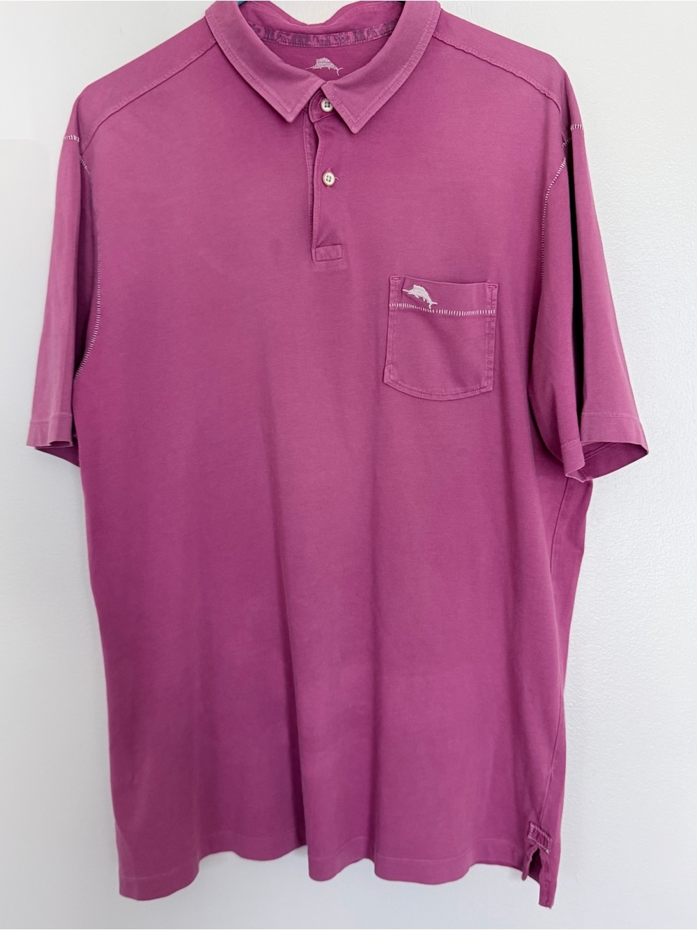 Tommy Bahama Men's Pocket Polo - Berry Plum